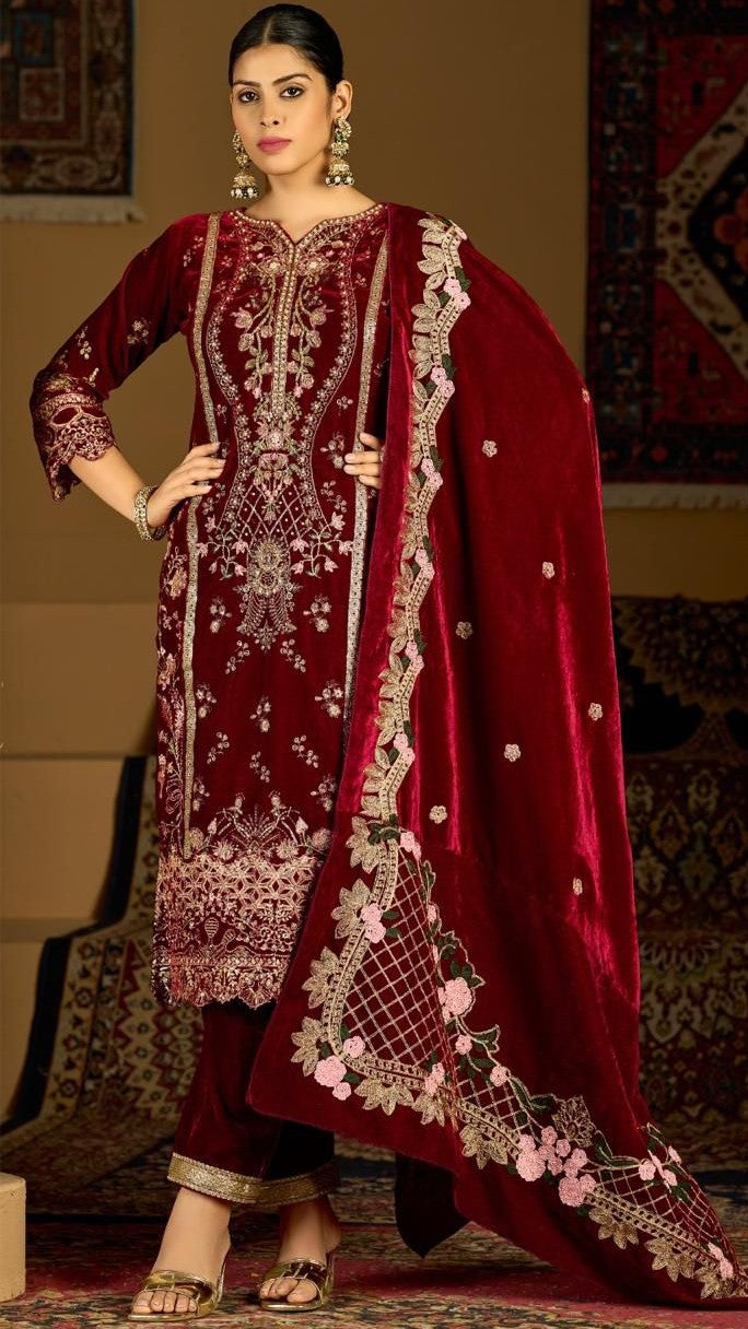 Mahira Embroidered Suit Set