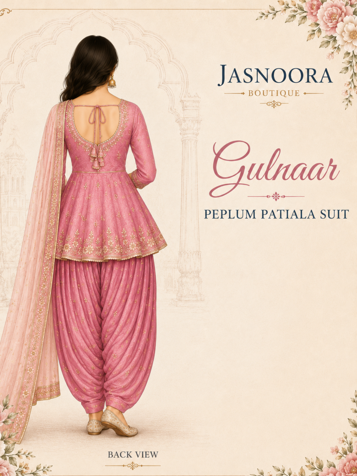 Gulnaar Peplum Patiala Suit — Made For You