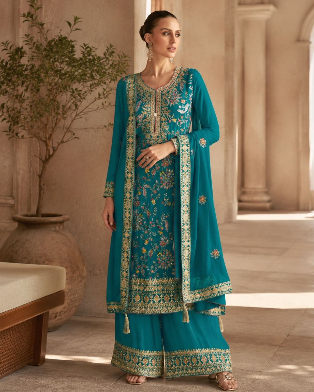 Suhaila Palazzo Suit