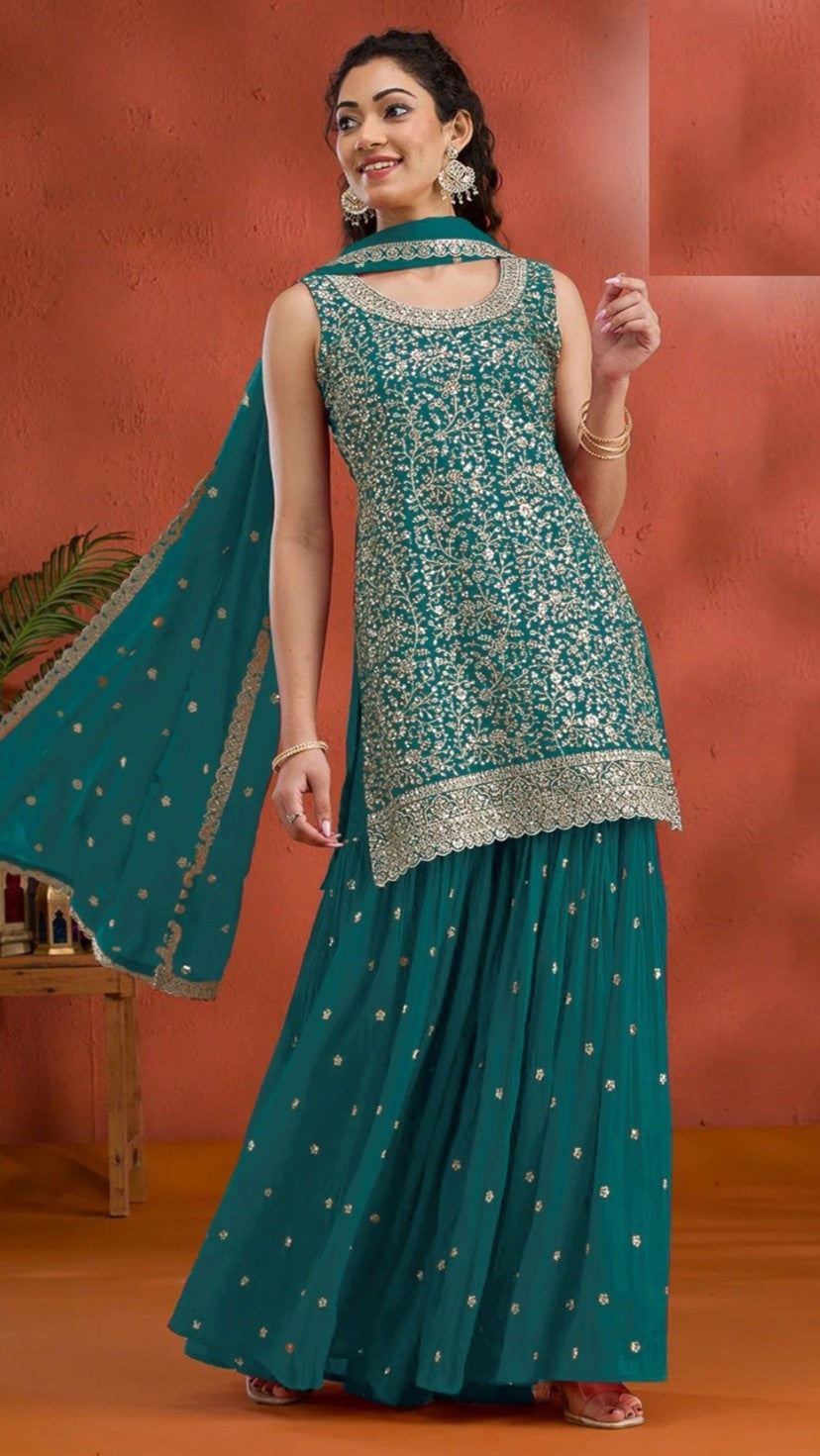 Arwa Embroidered Sharara Set
