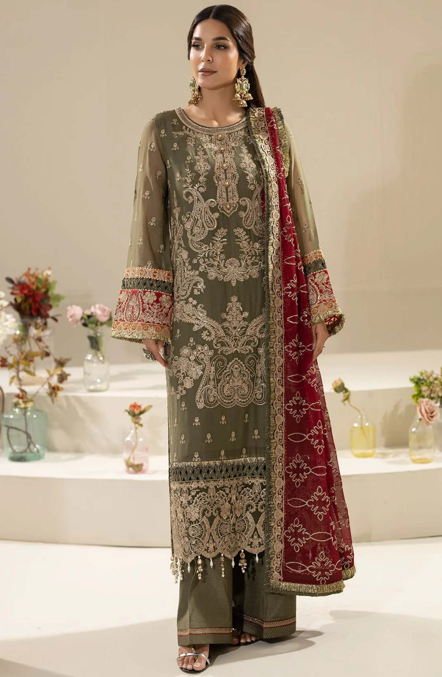 Sahar Embroidered Georgette Suit Set