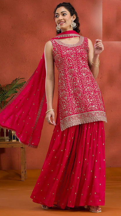 Arwa Embroidered Sharara Set