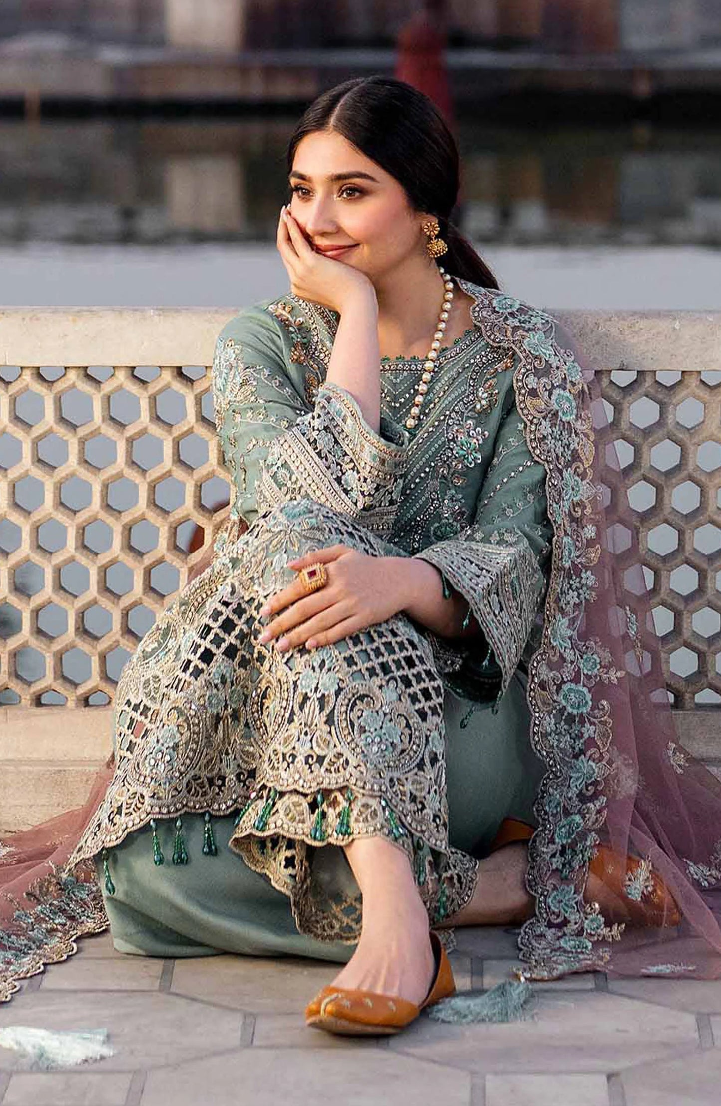 Raya Embroidered Georgette Suit Set