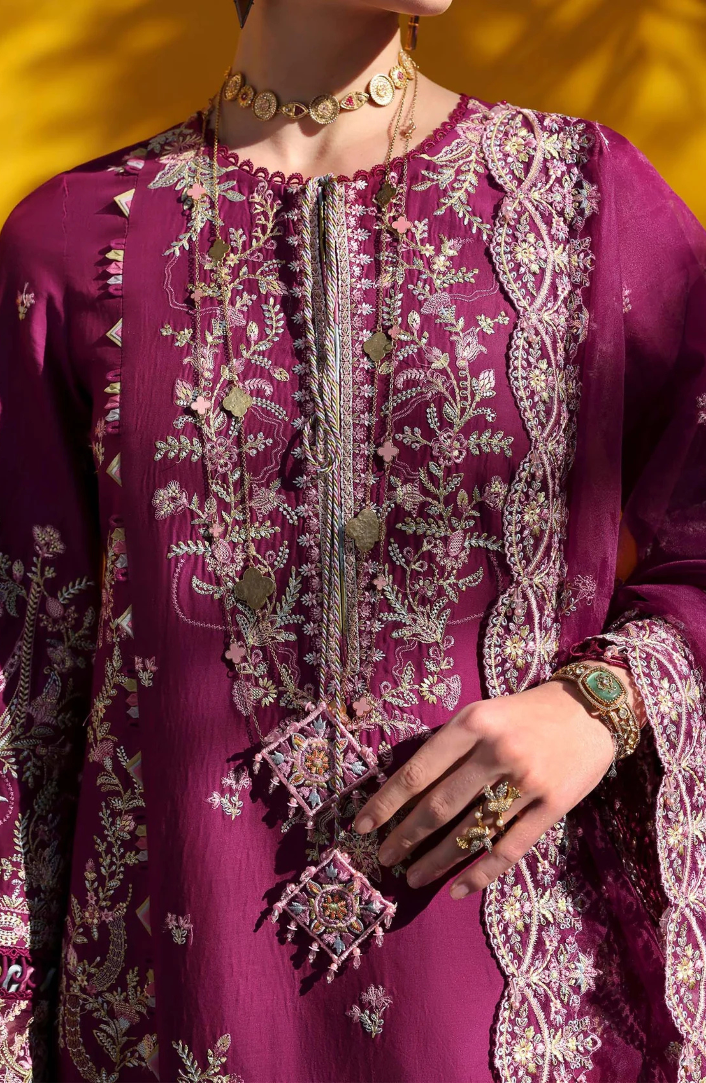 Zeenat Embroidered Georgette Suit Set