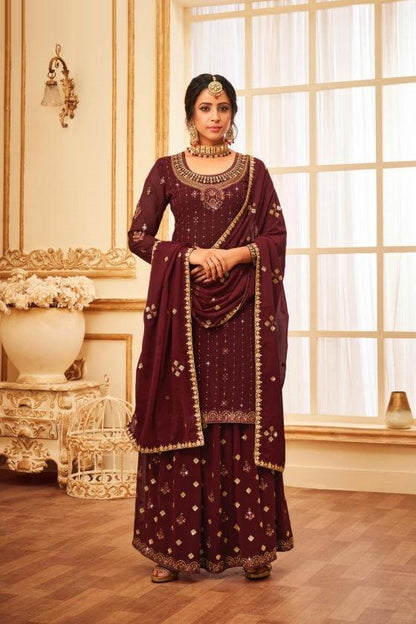 Aaravi Salwar Suit - Wine