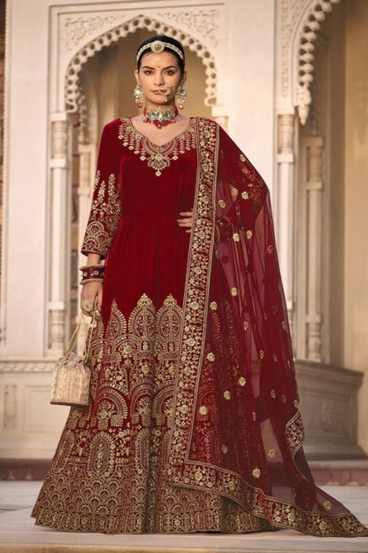 Aashna Anarkali Suit - Red