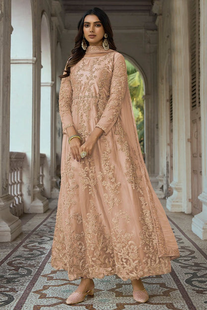 Alina Anarkali Suit - Peach