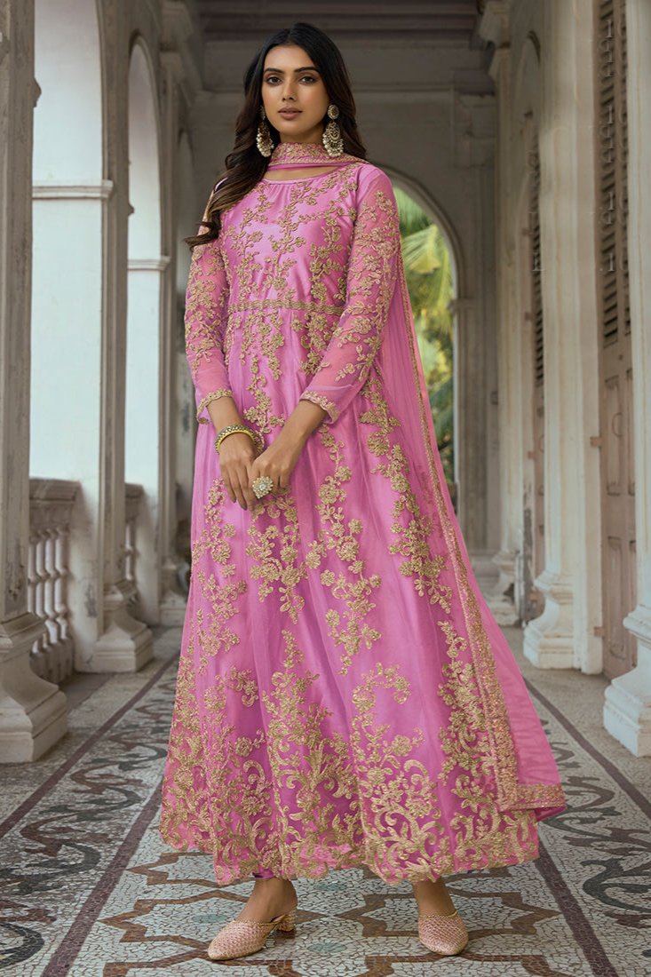 Alina Anarkali Suit - Pink