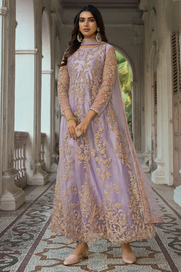 Alina Anarkali Suit - Purple