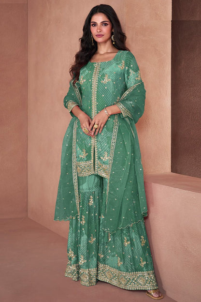 Amrit Palazzo Suit - Green