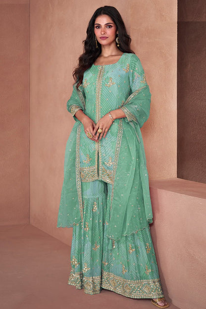 Amrit Palazzo Suit - Teal