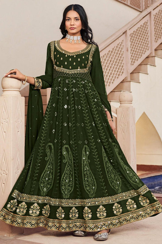 Arisha Anarkali Suit - Green