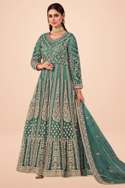 Avyukta Anarkali Suit - Green