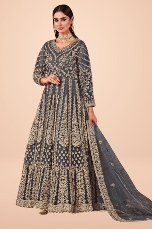 Avyukta Anarkali Suit - Grey