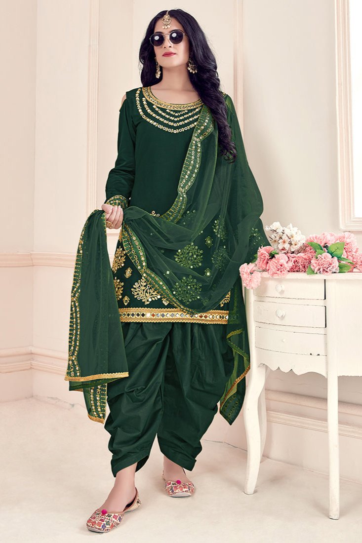 Ayesha Patiala Suit - Green