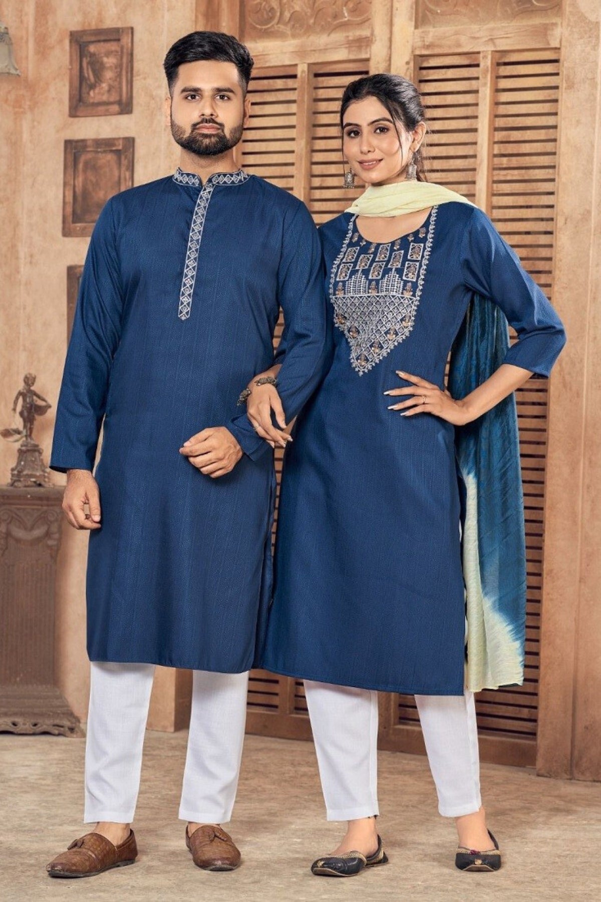 Blue Couple Matching Set