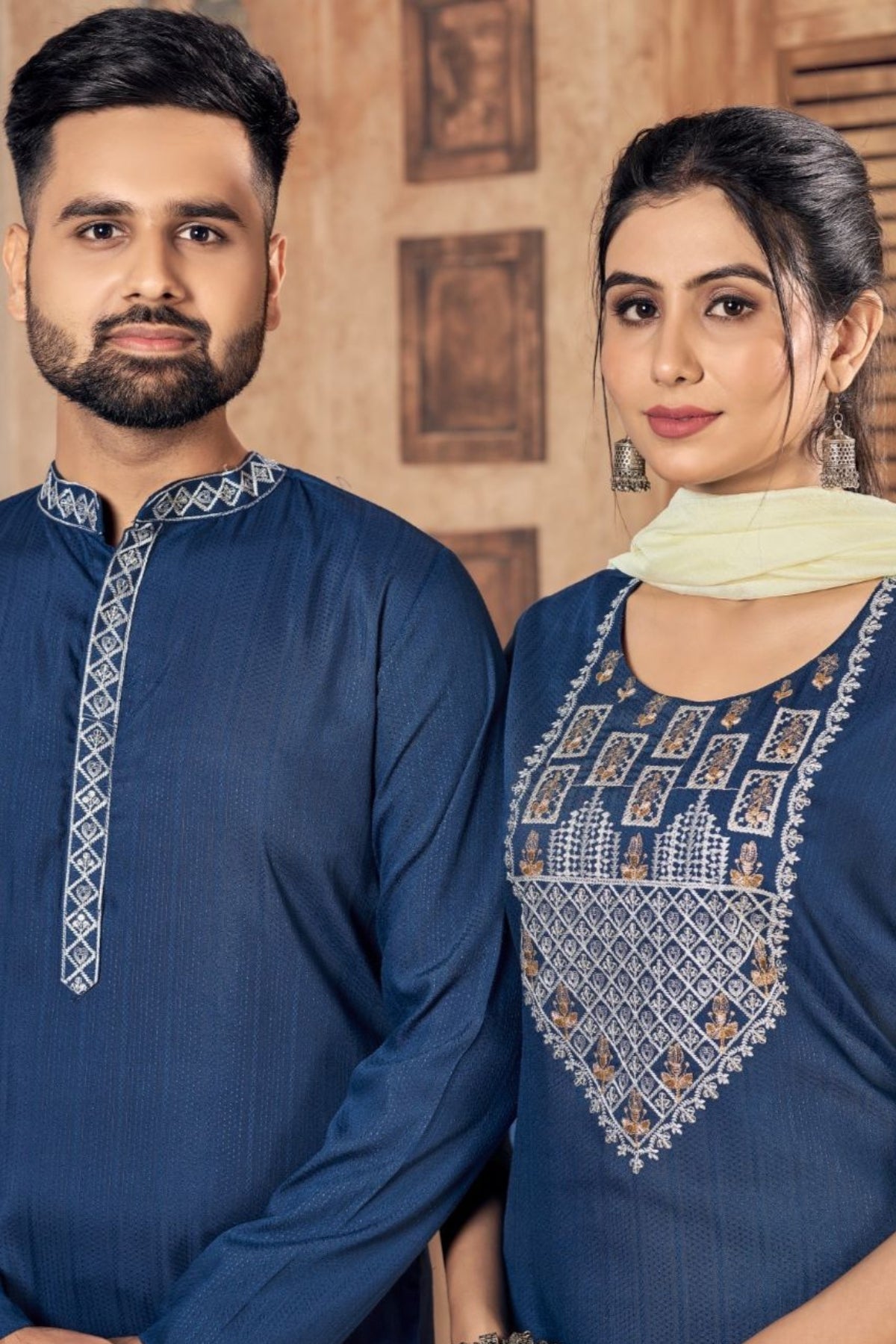 Blue Couple Matching Set