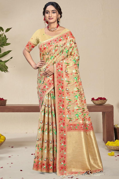 Divina Saree - Beige