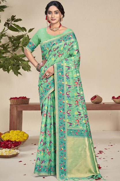 Divina Saree - Sea Green