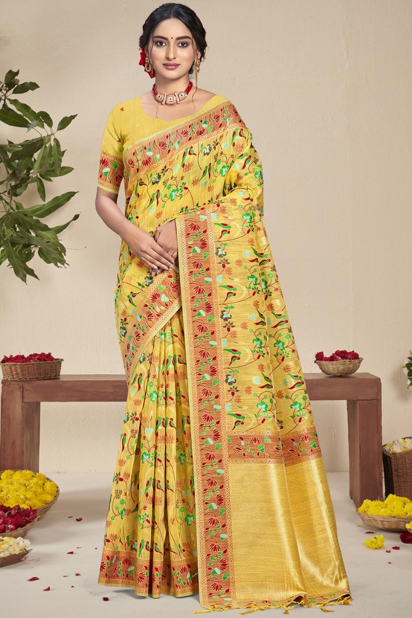 Divina Saree - Yellow