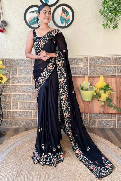 Divyanka Saree - Black