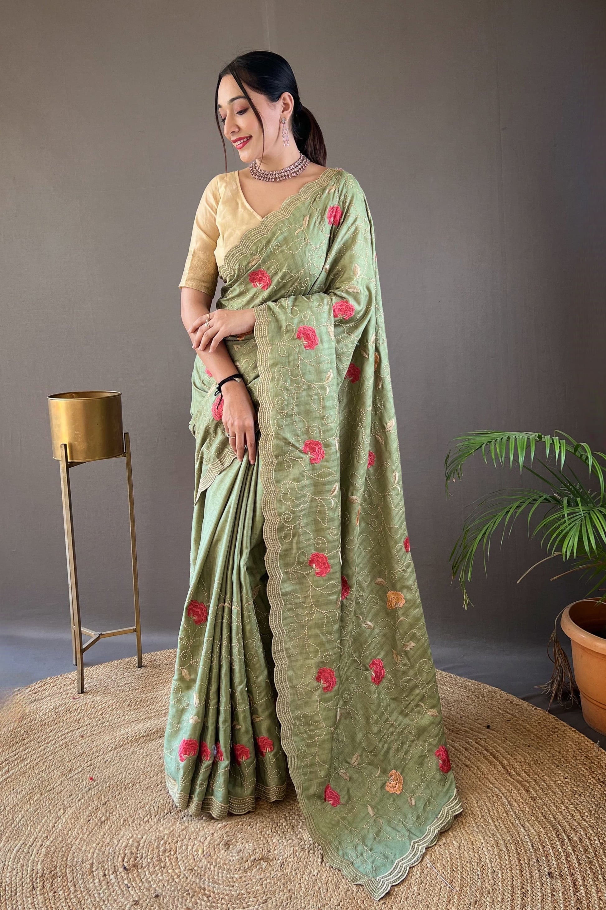 Elina Saree - Green