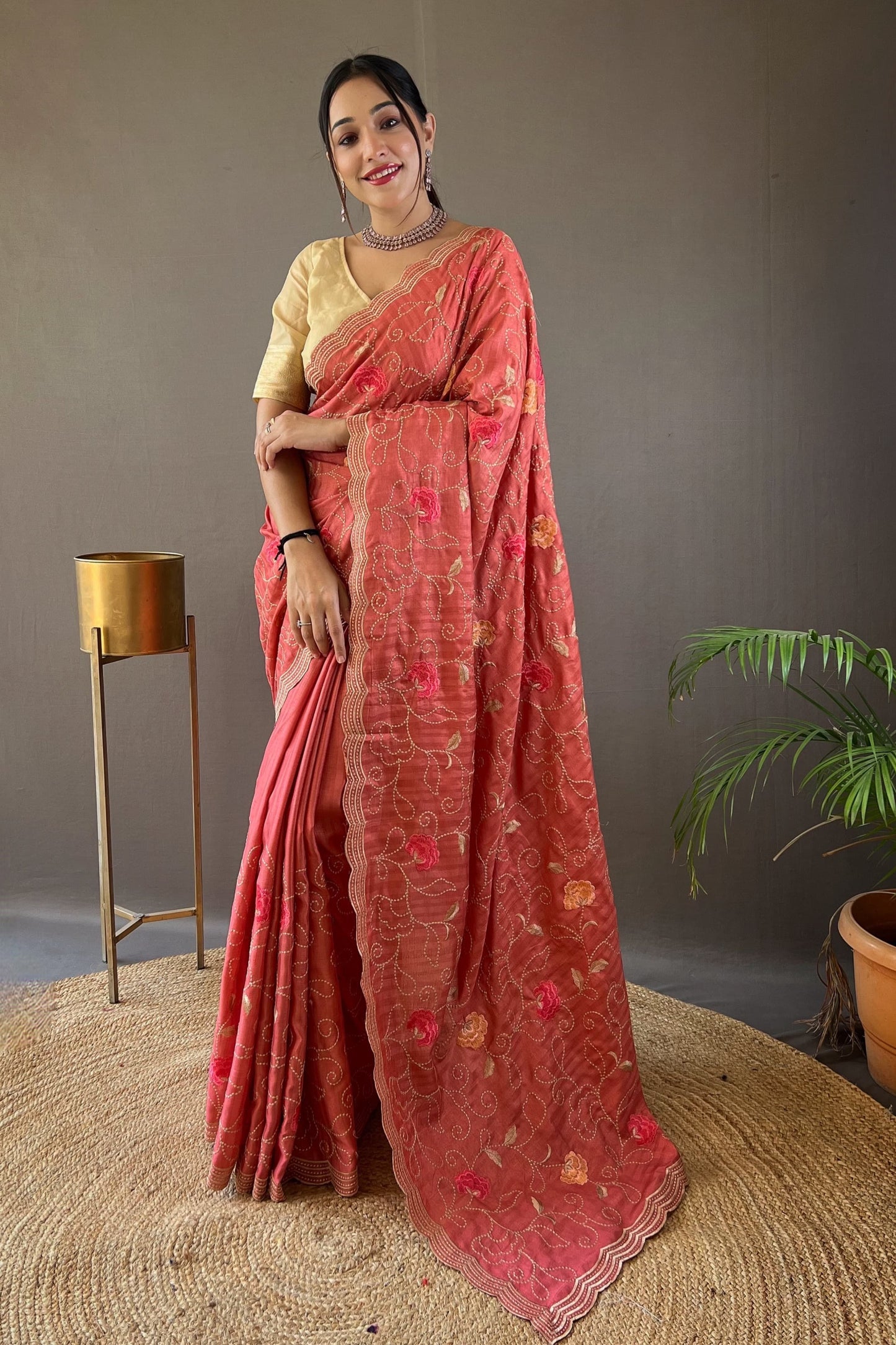 Elina Saree - Red