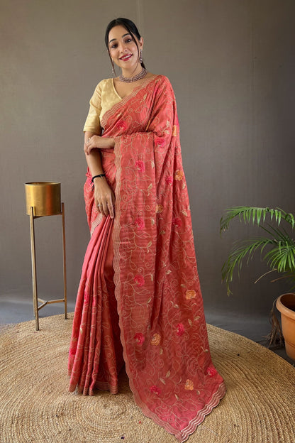 Elina Saree - Red