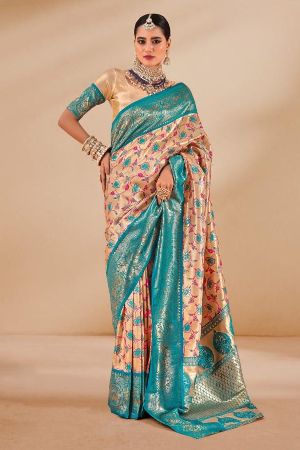 Elvina Saree - Teal