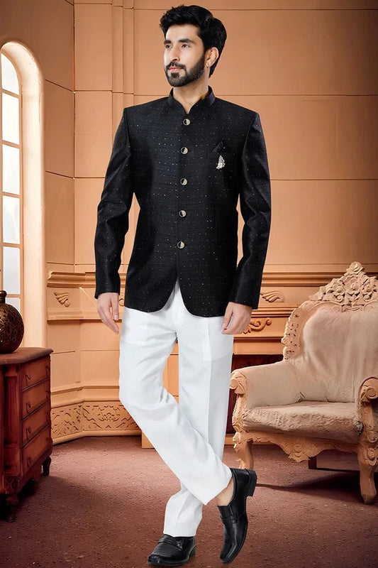 Eshaan Black Jodhpuri Suit