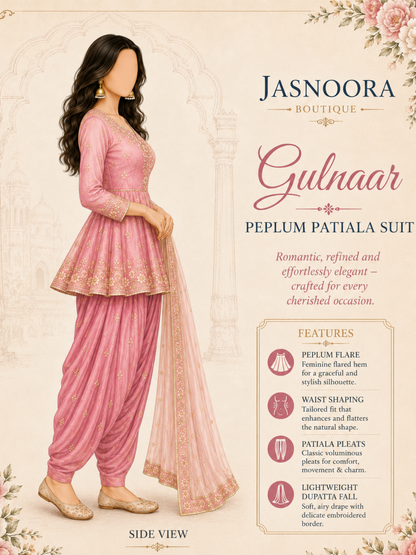 Gulnaar Peplum Patiala Suit — Made For You
