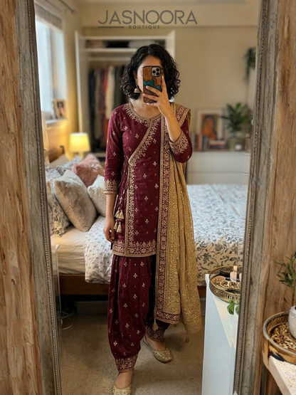 Meher Angrakha Patiala Suit — Made For You
