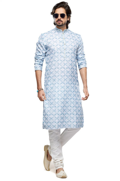 Ishaan & Aarav Father-Son Kurta Pajama Set - Blue