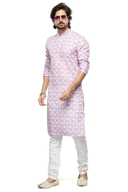 Ishaan & Aarav Father-Son Kurta Pajama Set - Purple