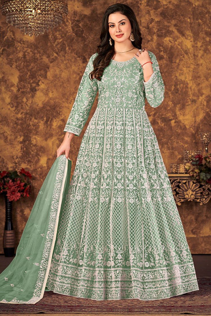 Ishana Anarkali Suit - Green