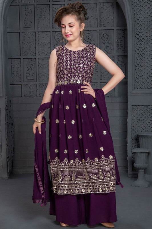 Ishani Embroidered Girls Gown