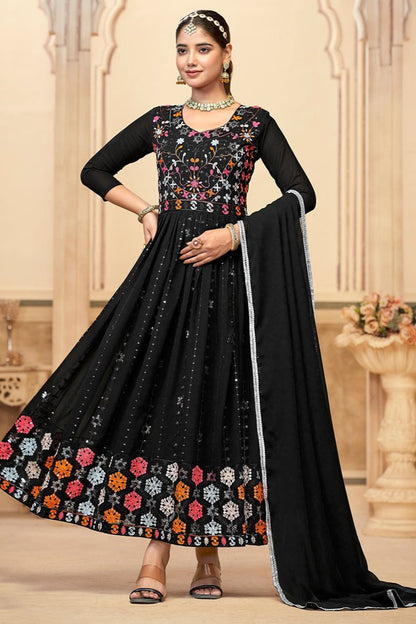 Ishani Anarkali Suit - Black