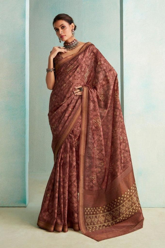 Ishira Saree - Brown