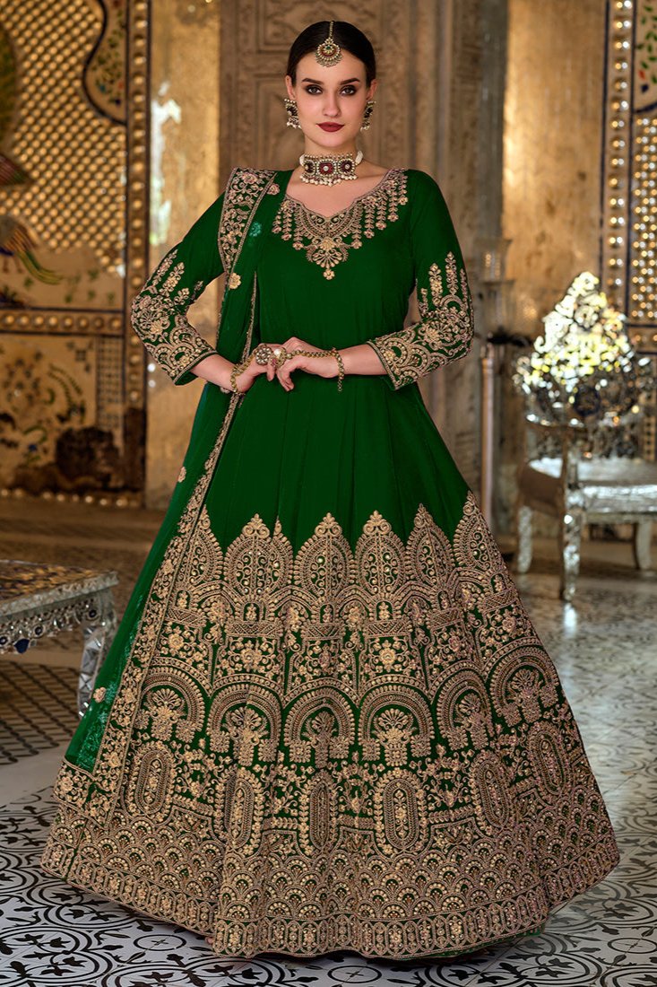 Kavya Anarkali Suit - Green