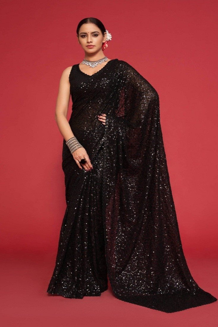 Keyara Designer Saree - Black