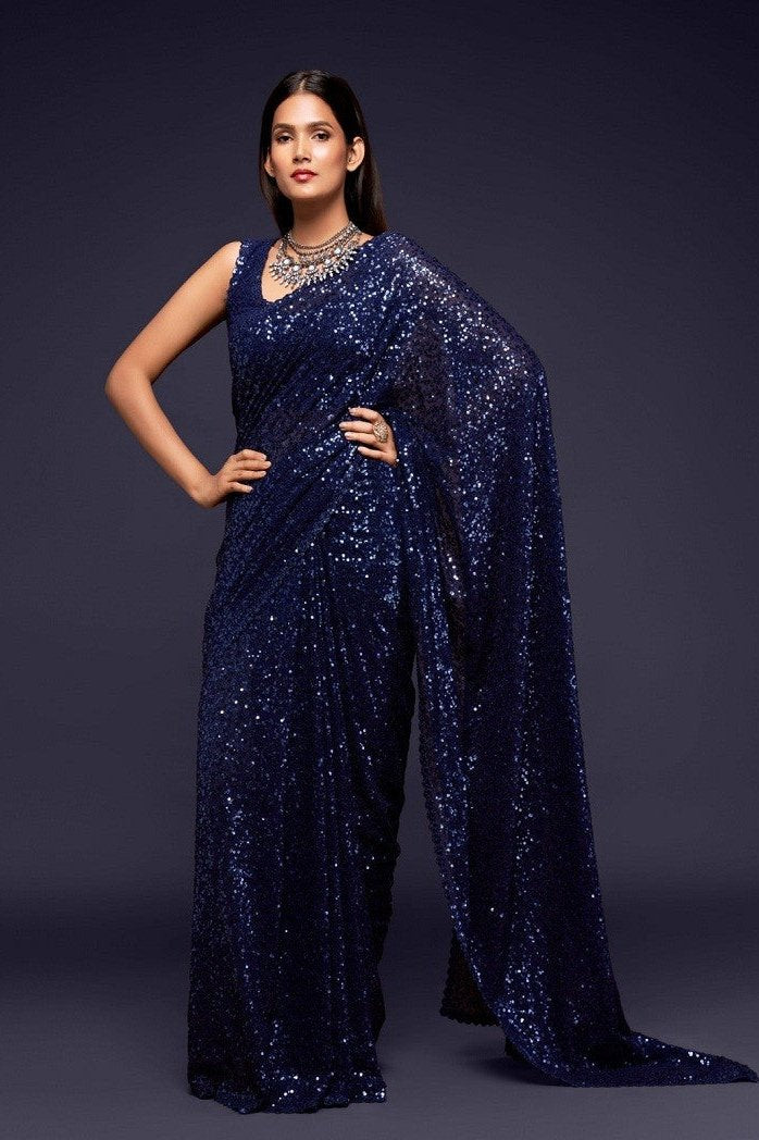 Keyara Designer Saree - Blue