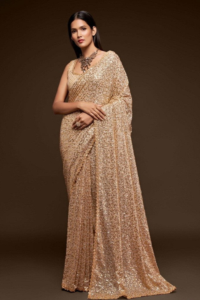 Keyara Designer Saree - Ivory