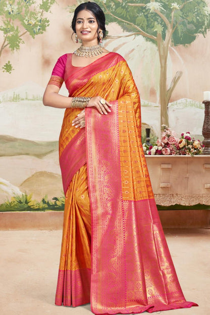 Krisha Saree - Orange