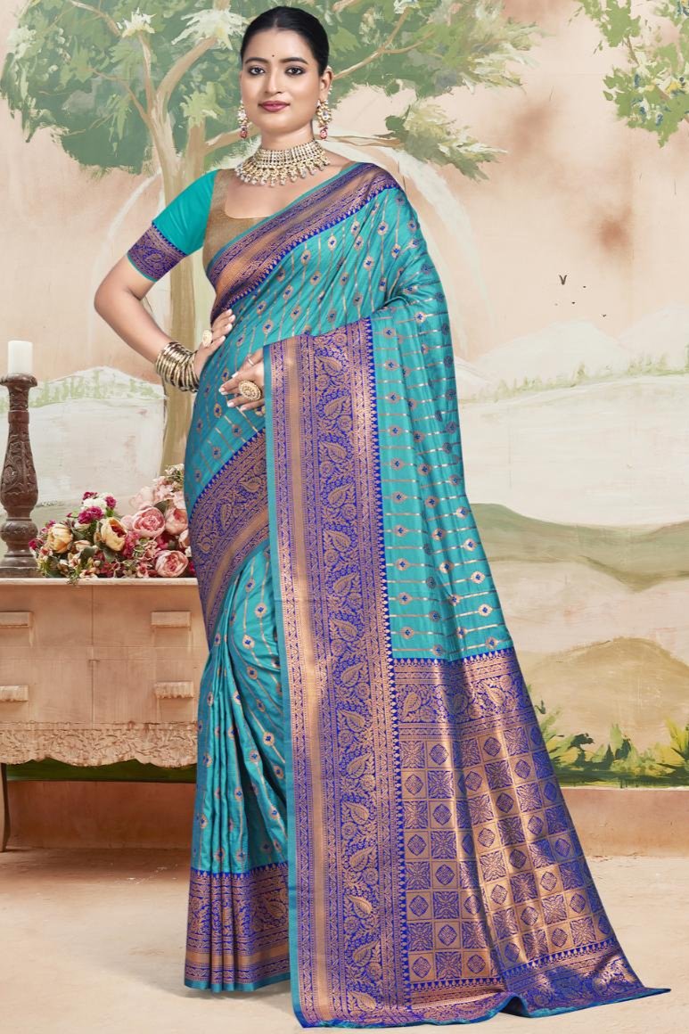 Krisha Saree - Teal