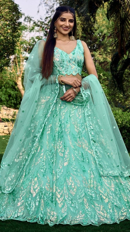 Tishara Soft Net Embroidered Lehenga