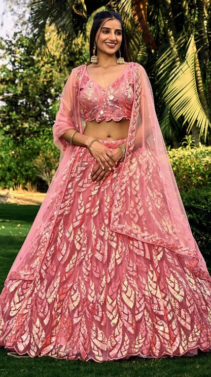 Tishara Soft Net Embroidered Lehenga