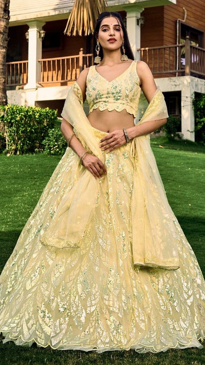 Tishara Soft Net Embroidered Lehenga