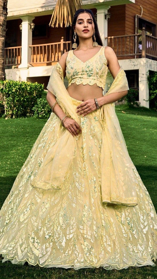 Tishara Soft Net Embroidered Lehenga