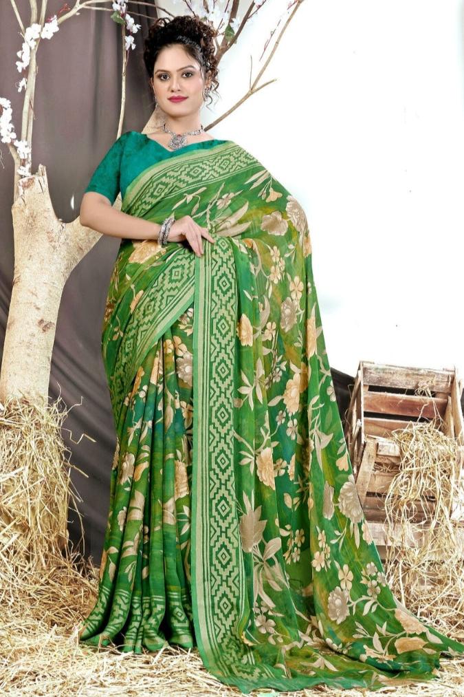 Megha Saree - Green