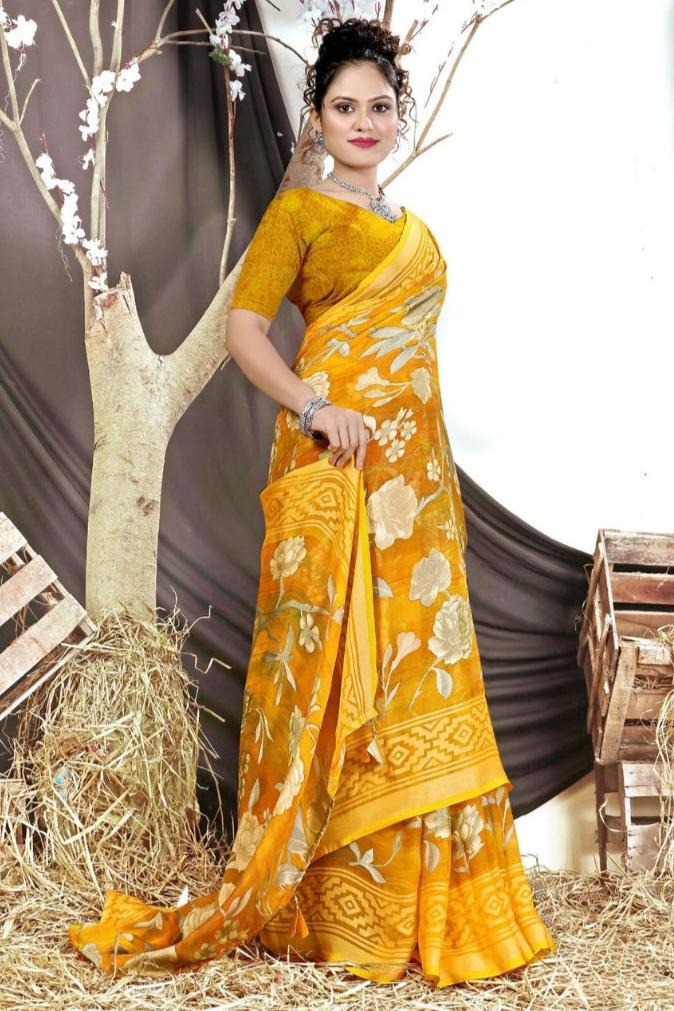 Megha Saree - Yellow